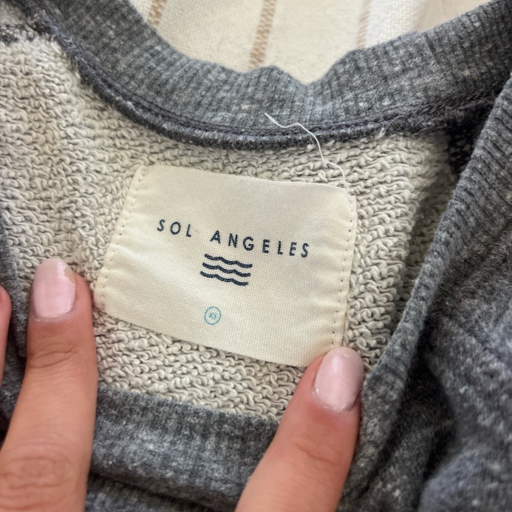 Sol Angeles Heather Gray Knit Top